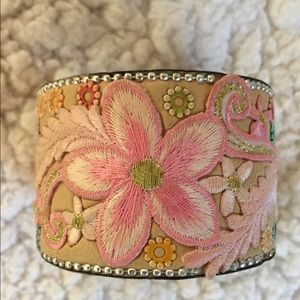 Wide East Indian Cuff Bracelet